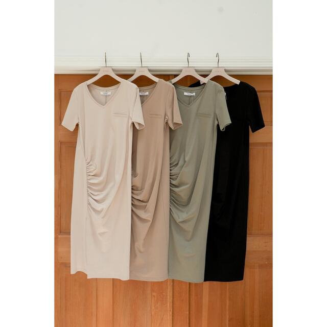 Her lip to(ハーリップトゥ)のRelaxed T-Shirt Long Dress sand Mサイズ レディースのワンピース(ロングワンピース/マキシワンピース)の商品写真