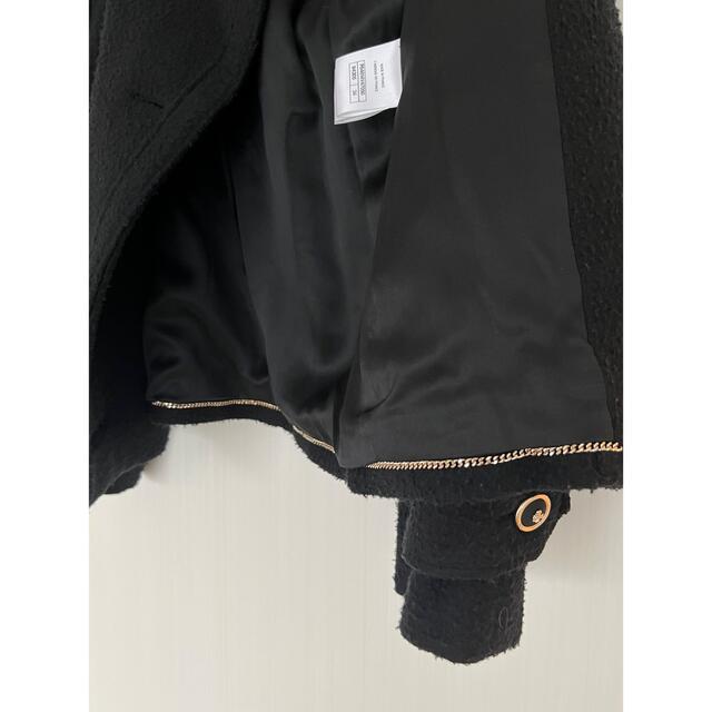 CHANEL CCロゴ ピーコート ブラック ウール/カシミヤ
