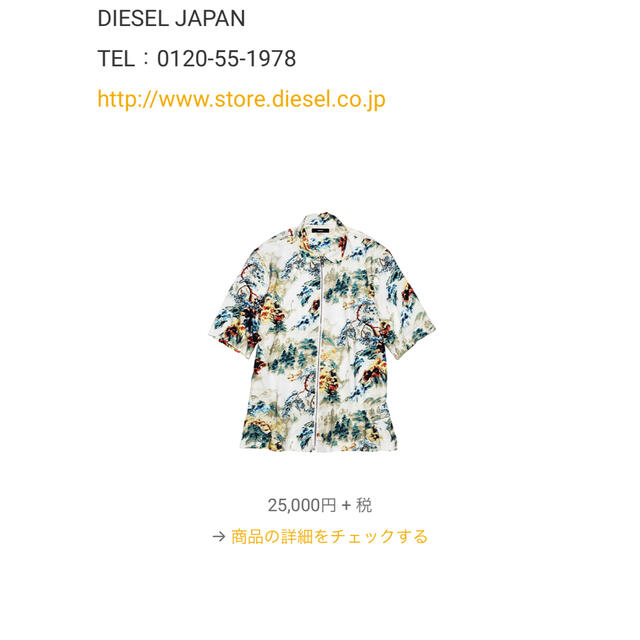 DIESEL(ディーゼル)のDIESEL ジップシャツ　ヴィンテージ風 メンズのトップス(シャツ)の商品写真