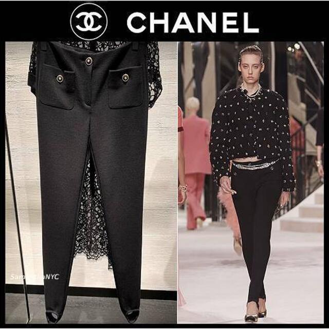 CHANEL シャネル ウール パンツ ブラック