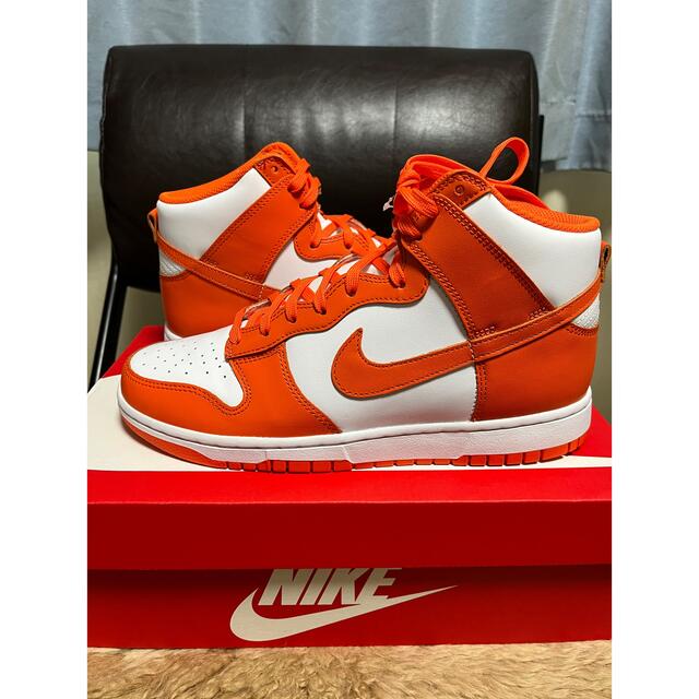 新品 27cm nike dunk high retro orange