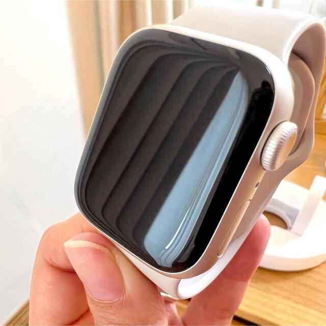 Apple Watch(アップルウォッチ)のApple watch series7スターライト 41mm ※おまけあり レディースのファッション小物(腕時計)の商品写真