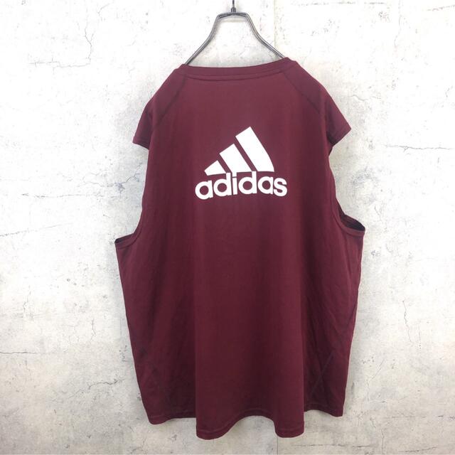 adidas(アディダス)の希少 90s アディダス タンクトップ ビッグプリント メンズのトップス(Tシャツ/カットソー(半袖/袖なし))の商品写真