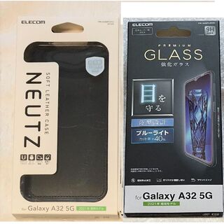 エレコム(ELECOM)の2個 Galaxy A32 5G レザーカバー手帳型磁石BK242+719(Androidケース)