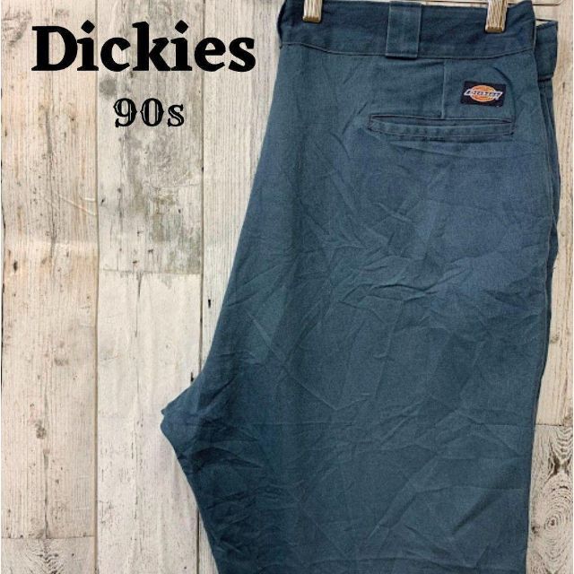 Dickies(ディッキーズ)の美品90sディッキーズブルー青チノパンスラックス古着 メンズのパンツ(チノパン)の商品写真