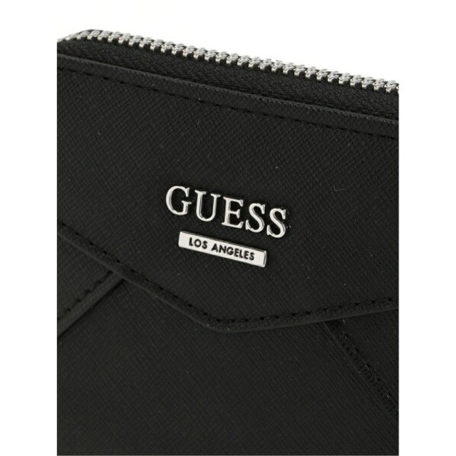 GUESS(ゲス)のGUESS（ゲス）★ブランドロゴデザイン　コンパクト二つ折り財布　ブラック メンズのファッション小物(折り財布)の商品写真