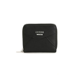 ゲス(GUESS)のGUESS（ゲス）★ブランドロゴデザイン　コンパクト二つ折り財布　ブラック(折り財布)