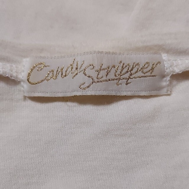 Candy Stripper(キャンディーストリッパー)のキャンディストリッパー 白うさハートレースアップTシャツワンピース レディースのワンピース(ミニワンピース)の商品写真