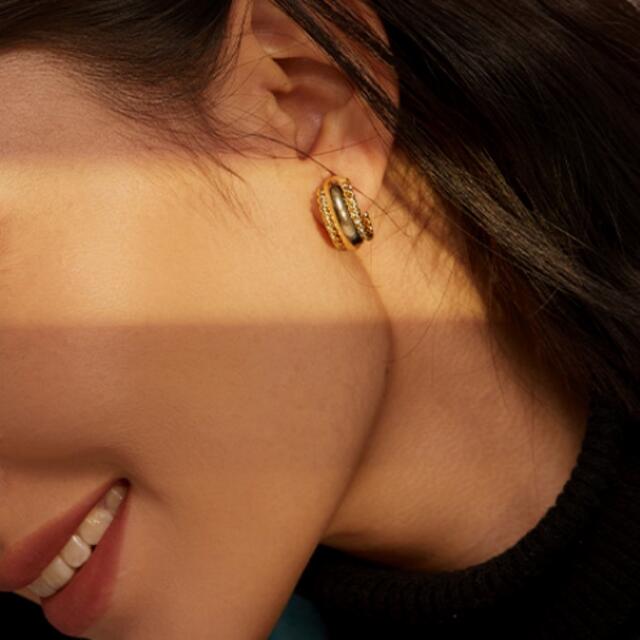 STUDIOUS(ステュディオス)のChain layered silver pierce No.523 レディースのアクセサリー(ピアス)の商品写真