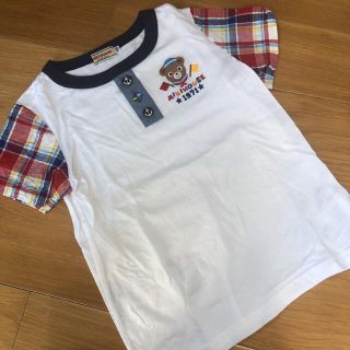 ミキハウス(mikihouse)の！お値下げ！ミキハウス Tシャツ 110 チェック マリン MIKIHOUSE(Tシャツ/カットソー)