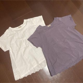 サマンサモスモス(SM2)の２着セット　バックレース　デザインカットソー(Tシャツ(半袖/袖なし))