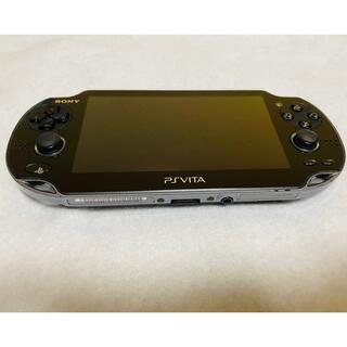 プレイステーションヴィータ(PlayStation Vita)のPS Vita PCH-1100ZA01 クリスタルブラック 動作良好(家庭用ゲーム機本体)