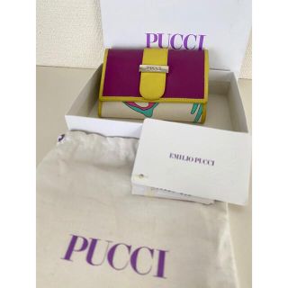 エミリオプッチ(EMILIO PUCCI)の美品◆ポケット沢山 エミリオプッチ　手のひらサイズミニ財布/カードケース 箱付き(財布)