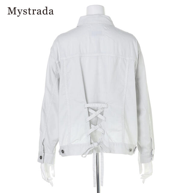 Mystrada(マイストラーダ)のMystrada マイストラーダ ライトGジャン 綿100% ライトグレー レディースのジャケット/アウター(Gジャン/デニムジャケット)の商品写真