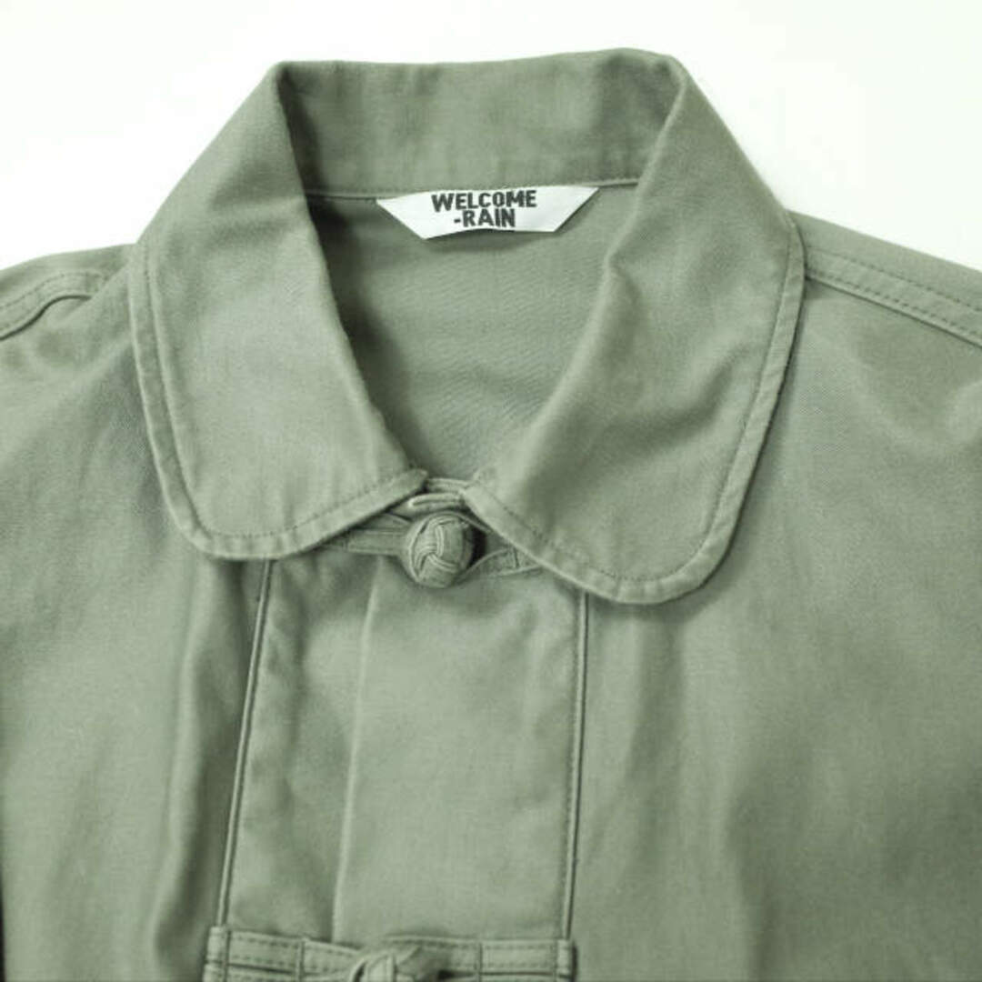 WELCOME RAIN ウェルカムレイン 21AW 日本製 COVER ALL JACKET チャイナボタン カバーオールジャケット 2 GRAY KHAKI ブルゾン アウター【中古】【WELCOME RAIN】 メンズのジャケット/アウター(カバーオール)の商品写真