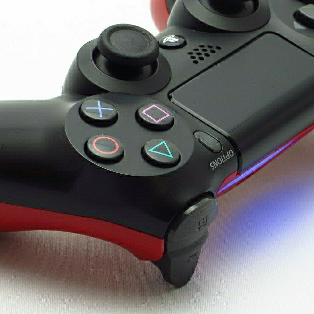 PlayStation4(プレイステーション4)のメンテナンス済！⚫SONY PS4 DUALSHOCK4  (ブラック&レッド) エンタメ/ホビーのゲームソフト/ゲーム機本体(その他)の商品写真
