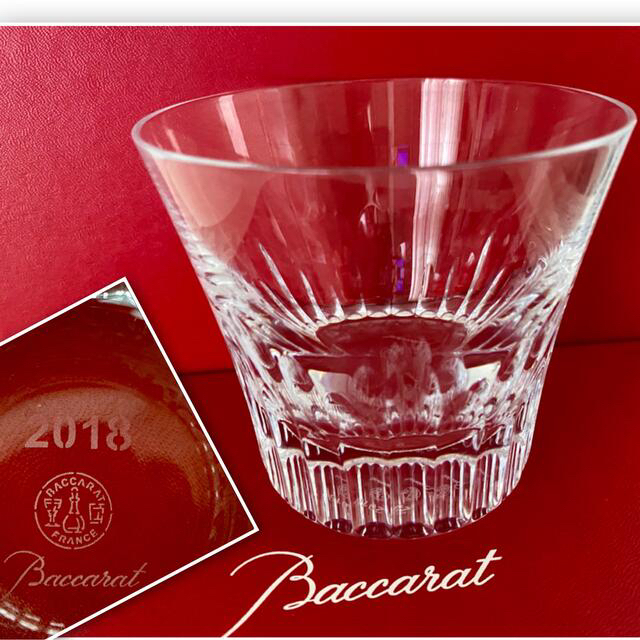 Baccarat(バカラ)のバカラ　フィオラ2018年イヤーグラス 極美品 ロックグラス 刻印入り インテリア/住まい/日用品のキッチン/食器(タンブラー)の商品写真