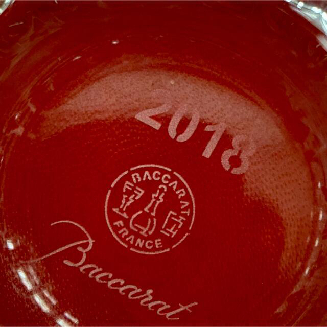 バカラ　フィオラ2018年イヤーグラス 極美品 ロックグラス 刻印入り
