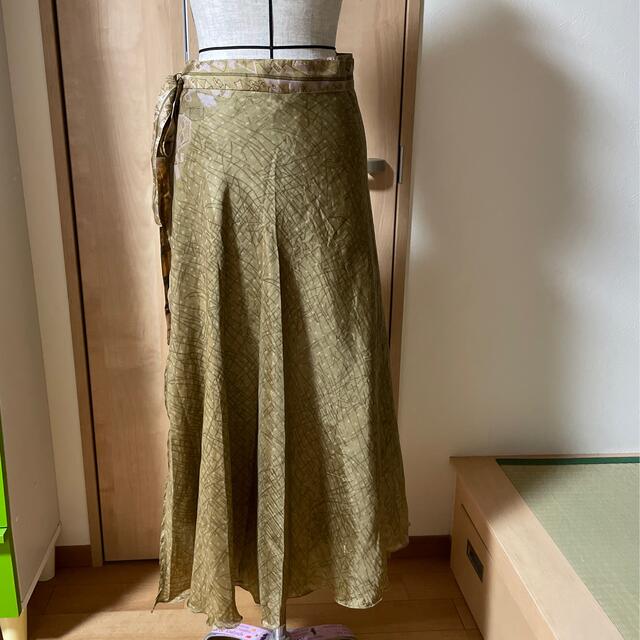 MALAIKA(マライカ)の巻きスカート　ポリエステル50%シルク50% レディースのスカート(その他)の商品写真