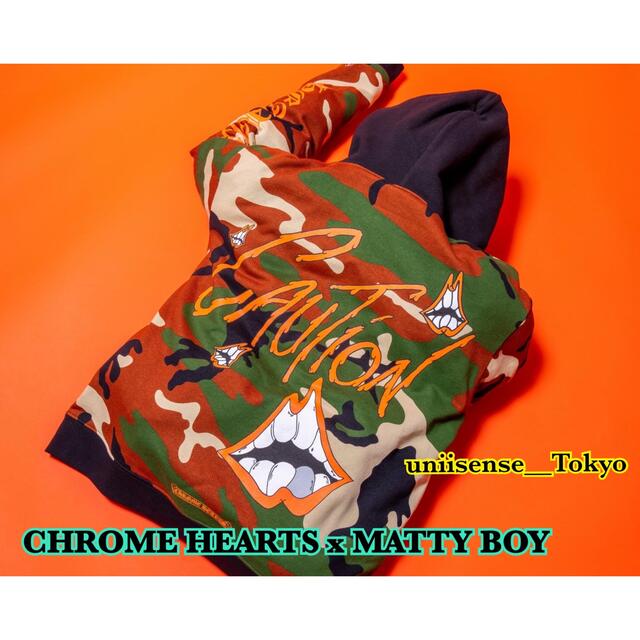 限定正規新品 クロムハーツ Matty Boy 'Caution' パーカー M