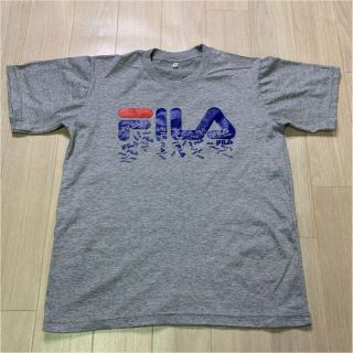 フィラ(FILA)の即発送 FILA フィラ レディース Tシャツ 半袖 グレー Lサイズ(Tシャツ(半袖/袖なし))