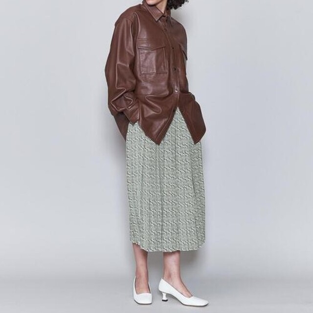 新品 6(ROKU) ビューティー&ユーススクエアドットプリントスカート