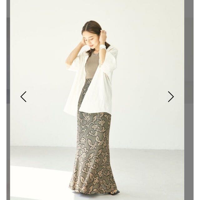 TODAYFUL(トゥデイフル)のトゥデイフル  Jacquard Leaf Pencilskirt レディースのスカート(ロングスカート)の商品写真