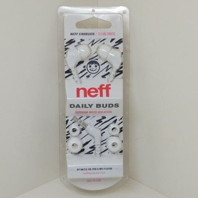 Neff(ネフ)のNEFF ネフ イヤフォン【DAILY BUDS】白 WHITE スマホ/家電/カメラのオーディオ機器(ヘッドフォン/イヤフォン)の商品写真