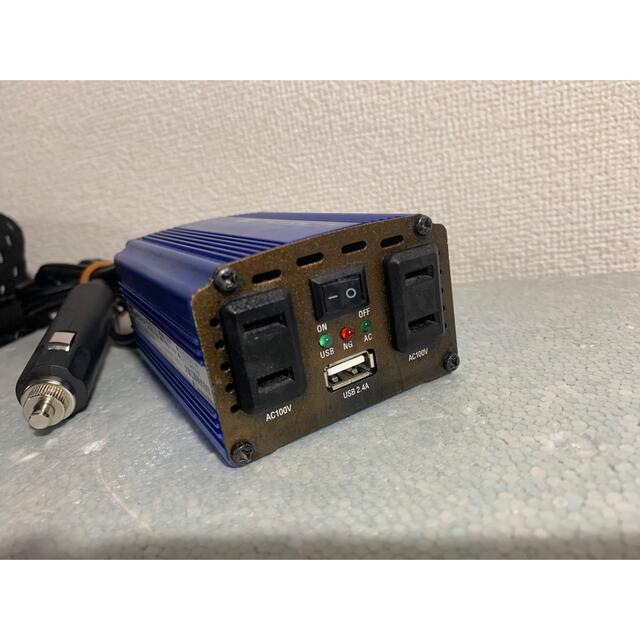 車載用 DC12V コンセント2口120W USB1口2.4A 静音タイプ 自動車/バイクの自動車(車内アクセサリ)の商品写真