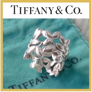 ティファニー(Tiffany & Co.)の極美品　新品仕上げ　ティファニーオリーブ リーフ バンドリング　AG925(リング(指輪))