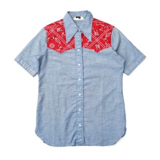 ラングラー(Wrangler)の70s ビンテージ ラングラー ウェスタン シャンブレー シャツ レディース(シャツ/ブラウス(半袖/袖なし))
