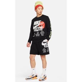 ナイキ(NIKE)のナイキ ワールドツアー ロンT  ハーフパンツ セットアップ XLサイズ(Tシャツ/カットソー(七分/長袖))