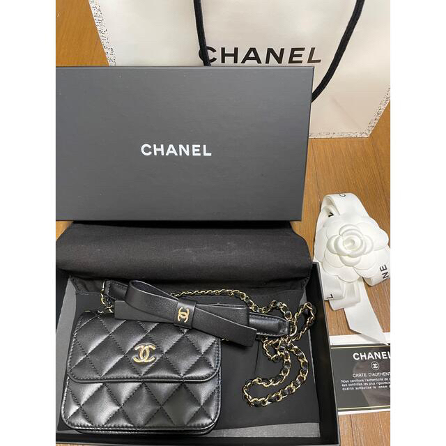 CHANEL ♡リボン付きチェーンクラッチ マトラッセ