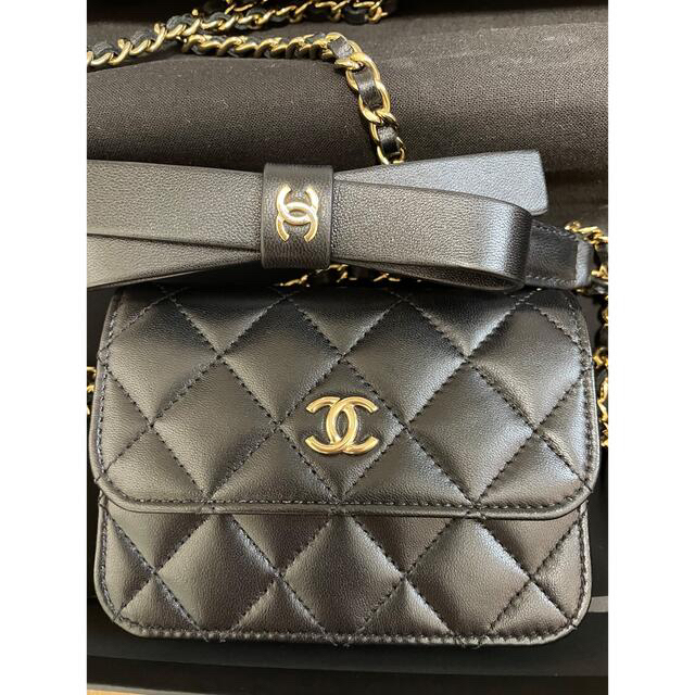 CHANEL - シャネル リボン付きチェーンクラッチ 新品の通販 by 