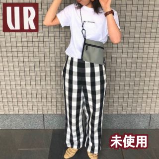 アーバンリサーチ(URBAN RESEARCH)の【新品タグ付き】アーバンリサーチ ブロックチェックワイドパンツ (カジュアルパンツ)