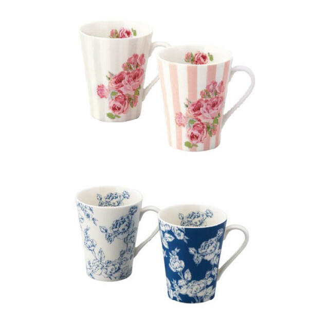 LAURA ASHLEY(ローラアシュレイ)のローラアシュレイ クチュール ローズ とサマーローズマグ インテリア/住まい/日用品のキッチン/食器(グラス/カップ)の商品写真