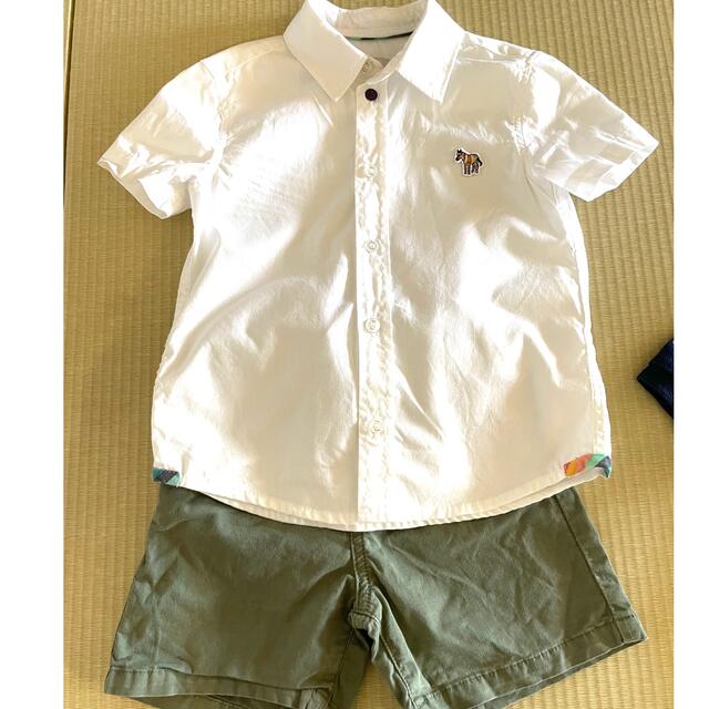 Paul Smith(ポールスミス)のPaul Smith junior 3A シャツ　短パンセット キッズ/ベビー/マタニティのキッズ服男の子用(90cm~)(ブラウス)の商品写真