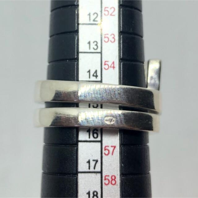 中古全国送料無料】GUCCI グッチ スネーク シルバー リング 約15号 最