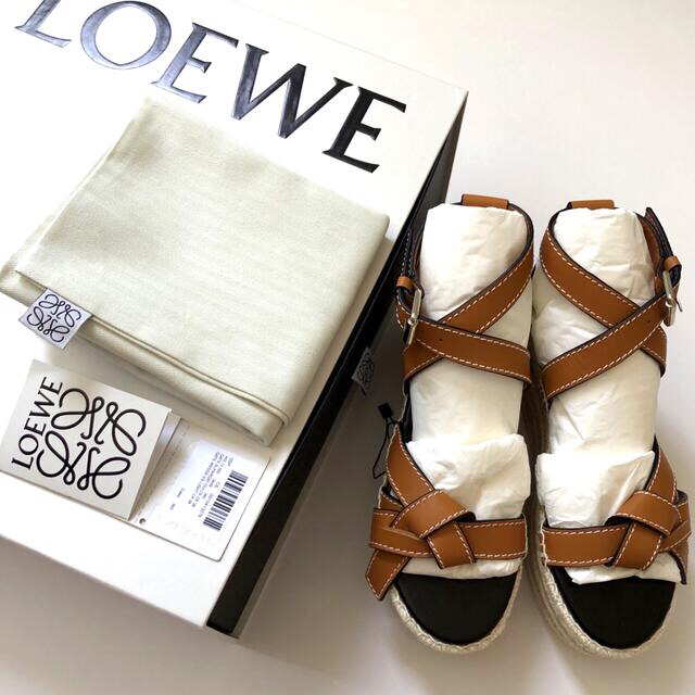 LOEWE - 新品/38 LOEWE ロエベ GATE ゲート プラットホーム サンダルの