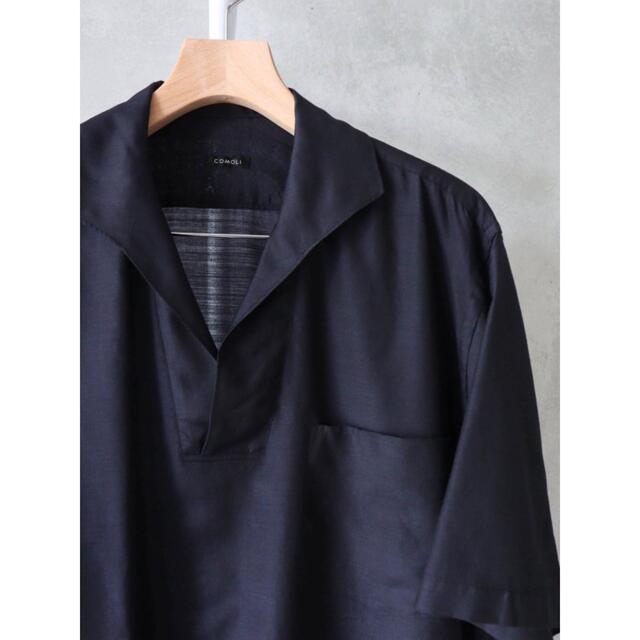 COMOLI - comoli ウールシルクスキッパーシャツ 半袖 22ss サイズ1の