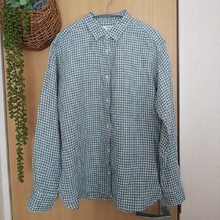 ユニクロ(UNIQLO)のユニクロ ギンガムチェックシャツ 緑(シャツ/ブラウス(長袖/七分))