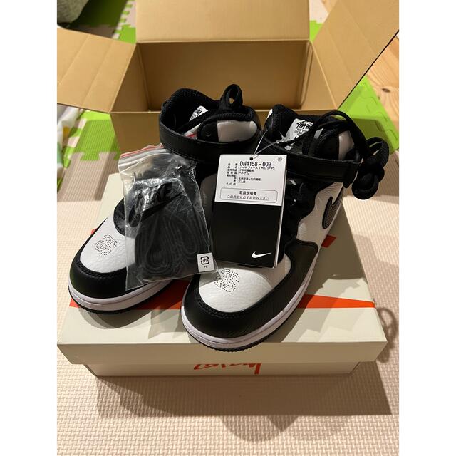 STUSSY & NIKE AIR FORCE 1 MID BOYS 22cm  キッズ/ベビー/マタニティのキッズ靴/シューズ(15cm~)(スニーカー)の商品写真