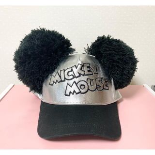 ディズニー(Disney)のディズニー ポンポンキャップ ☆シルバー(キャラクターグッズ)