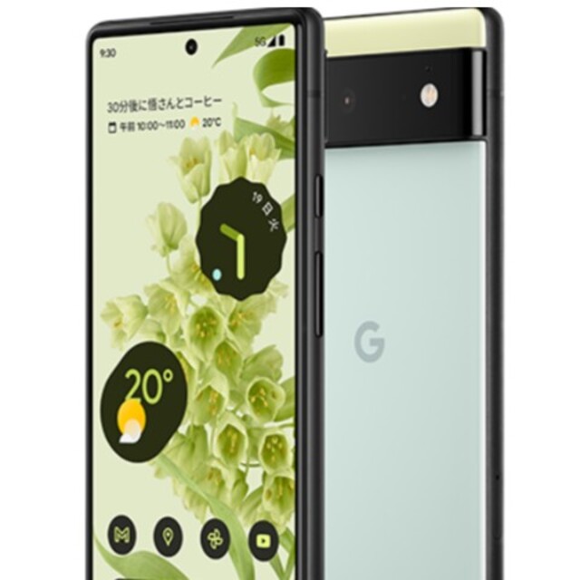 Google Pixel(グーグルピクセル)のPixel6 青色 128GB Sorta Seafoam simフリー 未使用 スマホ/家電/カメラのスマートフォン/携帯電話(携帯電話本体)の商品写真