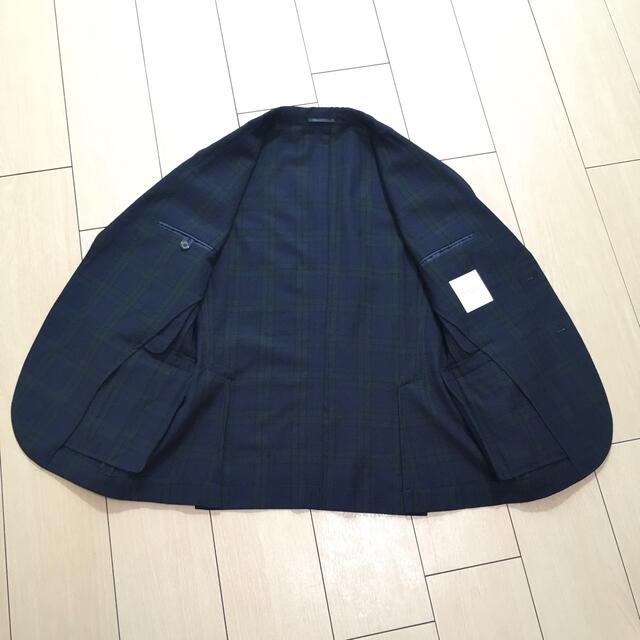 【極美品】マッキントッシュ サマージャケット テーラード ネイビー XL 極美品☆マッキントッシュ 極上ネイビー系チェックテーラード