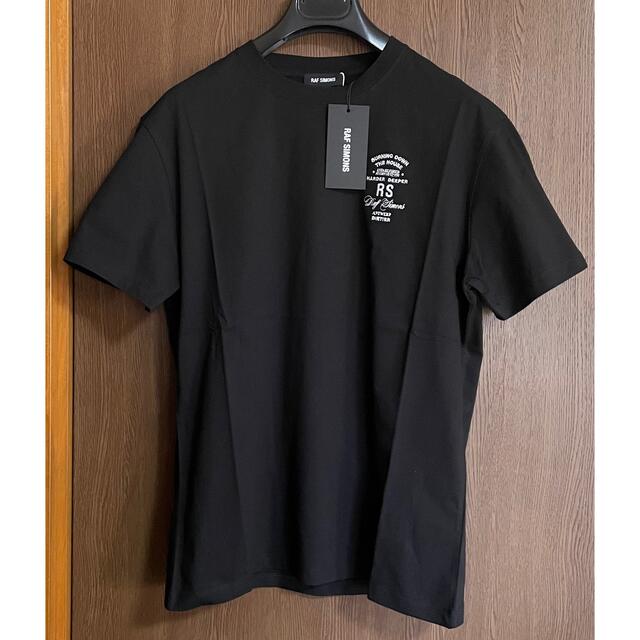 売り販促品 黒SRAF SIMONS RS エンブロイダリー Tシャツ ラフシモンズ メンズ