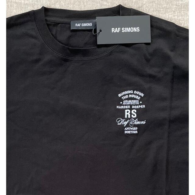 黒S新品 RAF SIMONS RS エンブロイダリー Tシャツ ラフシモンズ-