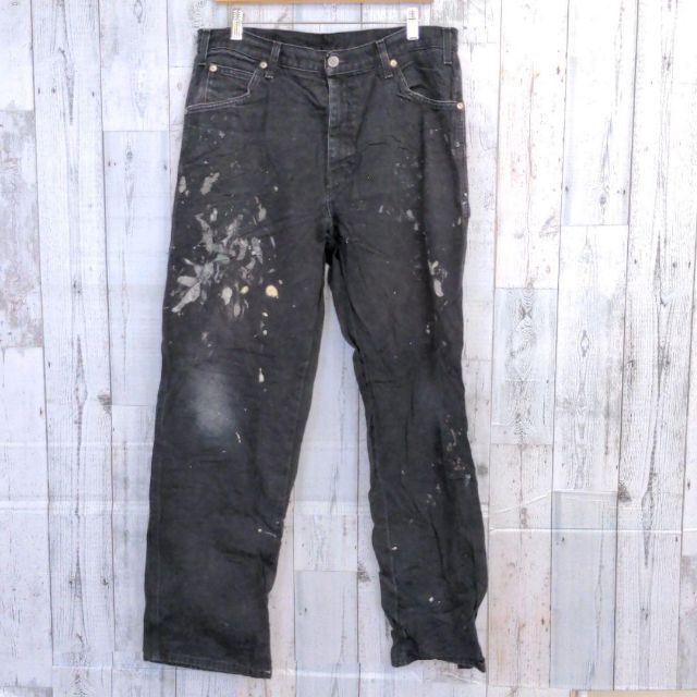 Dickies(ディッキーズ)の90sディッキーズW36L32ブラック黒ペインターパンツメキシココットン古着 メンズのパンツ(ペインターパンツ)の商品写真