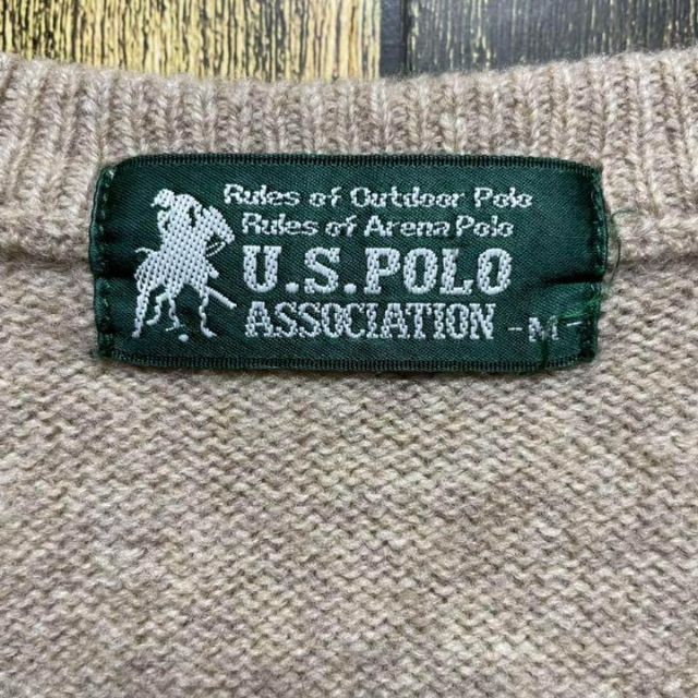 《人気カラー》U.S.POLO ASSOCIATION 茶☆ニット L メンズのトップス(ニット/セーター)の商品写真