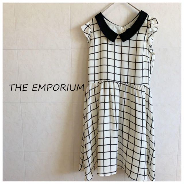 THE EMPORIUM(ジエンポリアム)のTHE EMPORIUM 半袖　チェック　ワンピース　ミニ　ワールド 夏 レディースのワンピース(ミニワンピース)の商品写真